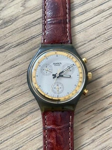 SWATCH UHR SCM100 GOLDFINGER CHRONOGRAPH ORIGINAL 1991 - Bild 1 von 2