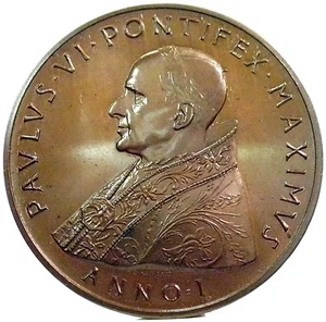 Vaticano-Roma (PAOLO VI) Medaglia 1963,Giampaoli - Picture 1 of 8
