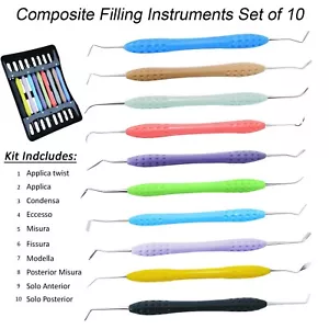Herramientas de relleno de compuestos dentales, instrumentos de restauración, rellenos de compuestos dentales - Imagen 1 de 26