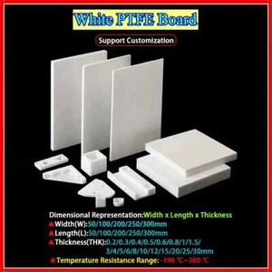 White PTFE Board Sheet Polytetrafluoroethylene Plate Block Thk0.2-30mm - Picture 1 of 6