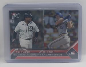 🟥 MIGUEL CABRERA 3,142nd Hit Ties ROBIN YOUNT RED 04/10 2023 Topps Now #679 🔥