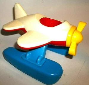 Vintage Fisher Price Little People Schwimmflugzeug rot weiß blau Spielzeug - Bild 1 von 6