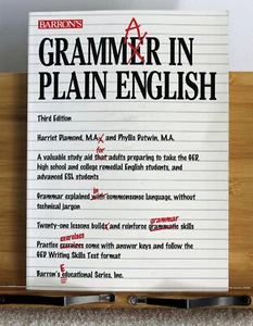 Barron's Grammar In Plain English 3rd Edition Harriet Diamond Paperback 1997 - Picture 1 of 7