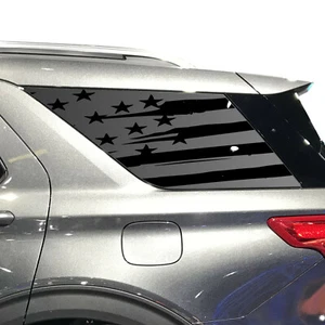 Distressed USA Flag Decals for Ford Explorer 3rd window Sport 2020-2025  XR1-FE6 - Picture 1 of 4