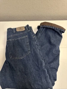 Jeans uomo denim Wrangler autentico 5 tasche 36 x 30 foderato in pile - Foto 1 di 9