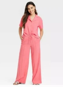 Women's Oversized Linen Blend Shirt - Picture 1 of 7