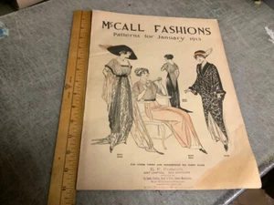 McCALL FASHIONS patterns for January 1913 - 12pgs newspaper - Picture 1 of 7