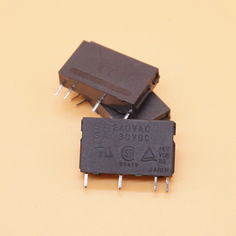 10pcs RB105-DE DC24V PCB Mount SPST NO Relay 5A 24V 4 Pins - Image 1 of 1