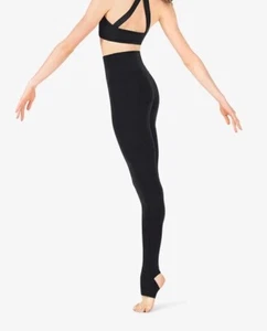 NWT Capezio High Waist Stirrup Legging Dance Black Women's Size S - Picture 1 of 8