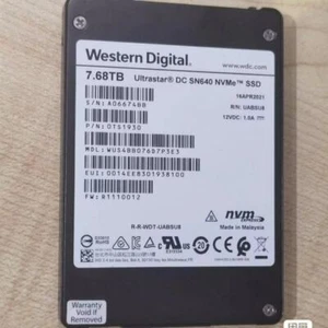 7.68TB SSD WD NVME U.2 SN640 WUS4BB076D7P3E3（OTS1930）Ultrastar Solid State Drive - Picture 1 of 3