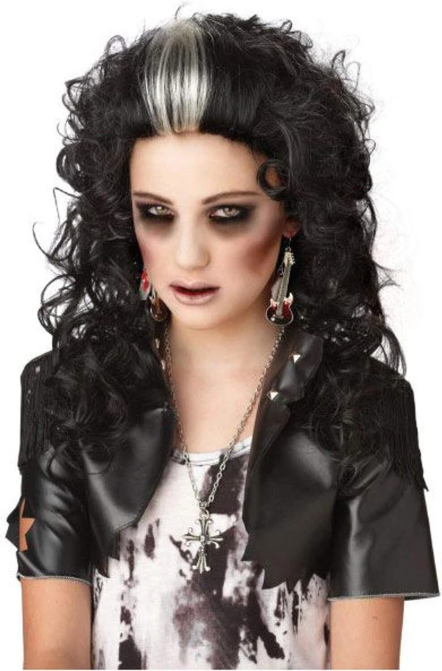 Выкачанный зомби парик черный белый карнавальный костюм аксессуар для Хэллоуина костюм для взрослых - Изображение 1 из 1