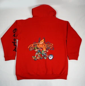 Vintage JNCO Flame Head hoodie sweatshirt Double Sided Rare Y2k 90s Boys XL 20 - Picture 1 of 16