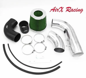 AirX Racing Black-Green For 2PC 02-05 Chevy Cavalier Sunfire 2.2 Air Intake Kit - Picture 1 of 4
