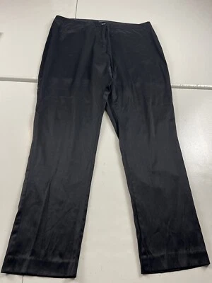 Pantalones Ashley Stewart para mujer talla grande 16 ropa de oficina negros clásicos calce recto Foto 1 de 4