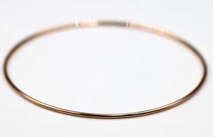 9ct 9kt SOLID Rose gold Thin 1.3mm GOLF bangle 65mm inside diameter - Bild 1 von 4