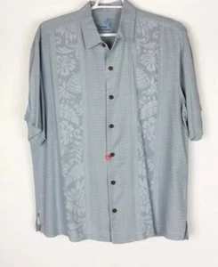 Tommy Bahama Mens Button Down Shirt Size XL Short Sleeve 100% Silk - Imagen 1 de 6