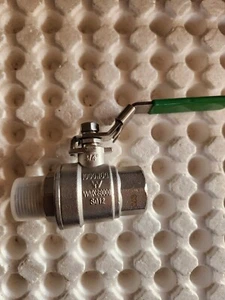 M/F SS316 2 Piece Body ball valve BSP Threaded Ends 3/4 " Watermarked 20mm M/F - Picture 1 of 2