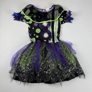 Spirit Halloween Mädchen Glow in the Dark Neon Clown Kostüm Gr. M lila grün - Bild 1 von 6