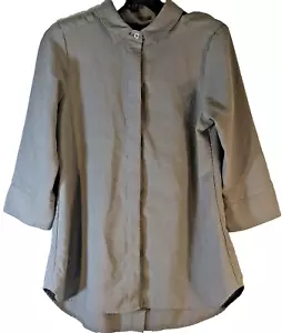 Top de Viscosa Estilo Hippie Boho Chic Beige Fluido Interesante Botón Espalda Talla M - Imagen 1 de 5
