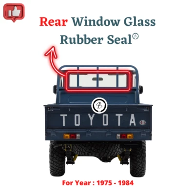 Sello de goma de vidrio para ventana trasera Toyota Land Cruiser FJ45 (1975-1984) Foto 1 de 4