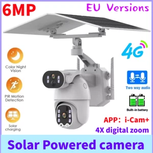 Solar Powered 6MP 4G Home Outdoor PTZ Security IP CCTV Camera 2-way audio EU - Picture 1 of 13