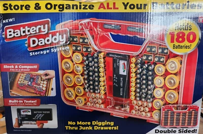 Battery Daddy Ontel 180 Batteries Battery Storage Box with Tester - Image 1 of 4