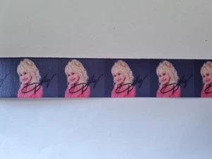 2 meters of Dolly Parton country singer print grosgrain ribbon 1" wide - Picture 1 of 1