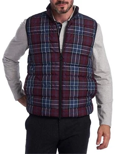 Nuevo Chaleco Chaleco Para Hombres Barbour Calce Regular Cremallera Completa Tartán Cuadros Acolchado Puffer XL - Imagen 1 de 5