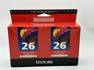 Lexmark Genuine 2-Pack #26 Color Print Ink Cartridges - Picture 1 of 4