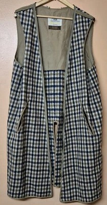Aquascutum Check Removable Wool Trench Coat Liner Vintage 23 P2P 42.5 Long - Image 1 of 4
