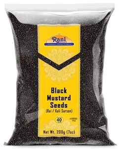 Rani Black Mustard Seeds Whole Spice (Kali Rai) 7oz (200g) - Picture 1 of 9