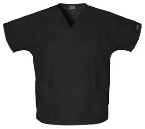 Cherokee Scrubs V Neck Scrub Top 4700 BLACK by Cherokee Workwear - Picture 1 of 2