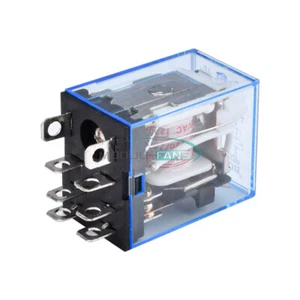 AC 220V DC12V Coil Power Relay 10A 8Pin DPDT LY2NJ HH62P HHC68A-2Z Socket Base - Picture 1 of 21
