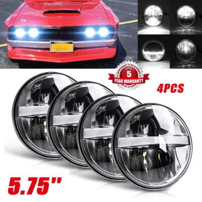 4 шт светодиодных фар для пикапа Datsun 620 1972-1974 DOT 5-3/4 5,75 дюйма с дневными ходовыми огнями - Изображение 1 из 4