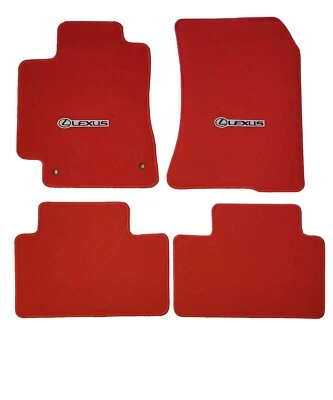 Alfombrillas de nailon rojas Fit 01-05 Lexus IS300 con emblema negras Foto 1 de 4