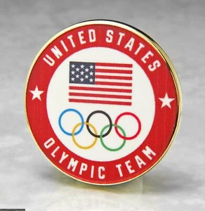 OLYMPIA PINS BADGE 2020 TOKYO 2021 JAPAN TEAM USA NOC FLAG RINGE RUND LOGO PATR - Bild 1 von 1