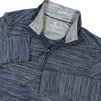 Johnston Murphy Mens M Blue XC4 1/4 Zip Performance Golf LS Pullover Sweater - Image 1 of 4