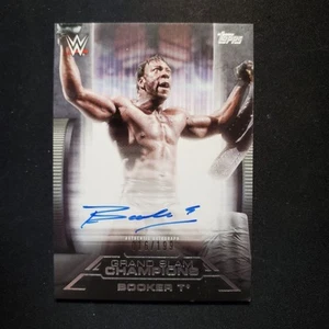 2021 TOPPS WWE UNDISPUTED BOOKER T AUTHENTIC GRAND SLAM CHAMPIONS AUTOGRAPHED... - Picture 1 of 7