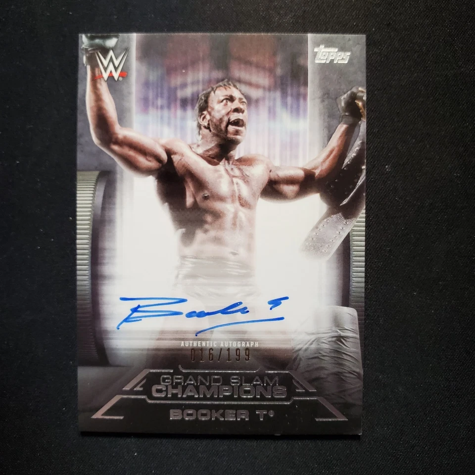 2021 TOPPS WWE UNDISPUTED BOOKER T AUTHENTIC GRAND SLAM CHAMPIONS AUTOGRAPHED... - Image 1 of 4
