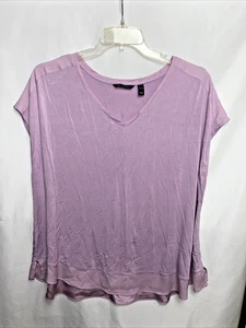 Top H by Halston hombro extendido cuello en V con aberturas laterales talla XL lila B7*H - Imagen 1 de 6