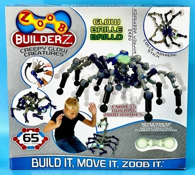 Zoob Builderz Creepy Glow Creatures 65 Piece 2014 Alex Brands Toy NEW Sealed - Image 1 of 4