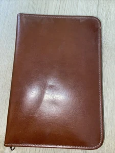 Unbranded Organizer 6 Ring Zip Binder Brown Full-Grain Leather - Binder Only - Picture 1 of 8