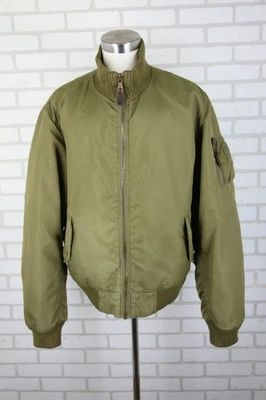 Ralph Lauren Polo Jeans Militar Excedente Chaqueta de Bombardero Para Hombres L Nylon Verde LEER Foto 1 de 4