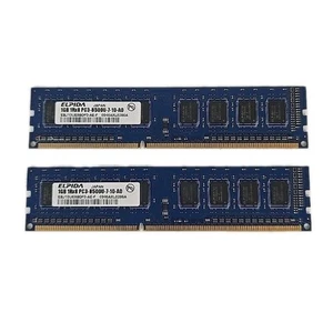 Set Of 2 Elpida DDR3 PC3 1Gb 1Rx8 8500U Memory - Picture 1 of 2