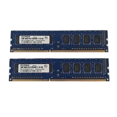 Set Of 2 Elpida DDR3 PC3 1Gb 1Rx8 8500U Memory  - Image 1 of 2
