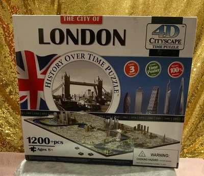 Preowned “ 4D- Cityscape of London Time  Puzzle ,1200 piece jigsaw puzzle  - Image 1 of 4