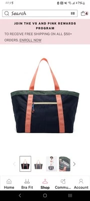 ~Brand New ~ Victoria's Secret PINK Weekender Tote Bag - Image 1 of 4