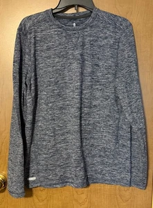 Free Country Crew Spazzolato Uomo Tg. Camicia microtecnica girocollo S Navy LS - Foto 1 di 6