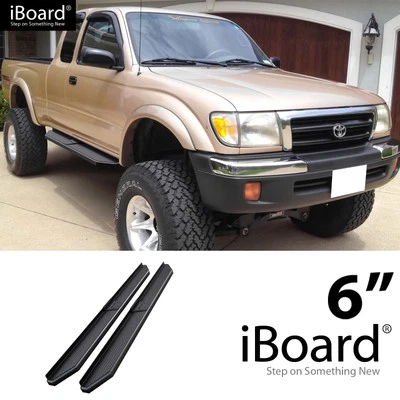 APS Running Board Black 6" Fit Tacoma Xtra Cab 95-04 Foto 1 de 4
