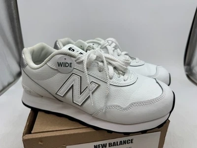 New Balance 515 Casual Shoes Womens White Silver Lace-Up Low Top - 9 WIDE - Image 1 of 4